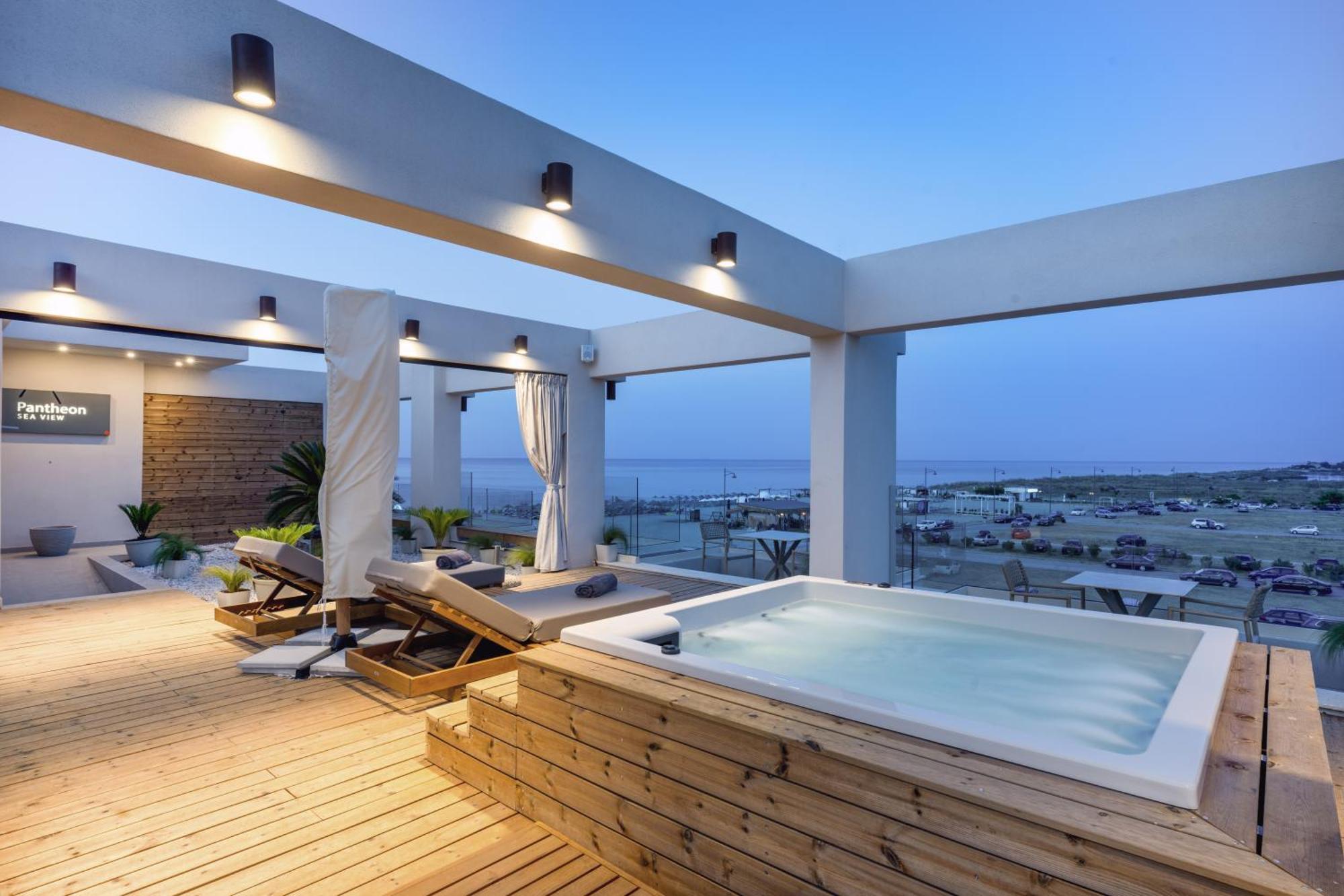 Pantheon Sea View Aparthotel Néoi Póroi Eksteriør bilde